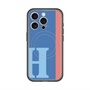 スリムプロテクションプレミアムケース with MagSafe［ オリジナル - initial color line - H blue ］