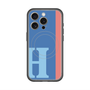 スリムプロテクションプレミアムケース with MagSafe［ オリジナル - initial color line - H blue ］