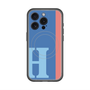 スリムプロテクションプレミアムケース with MagSafe［ オリジナル - initial color line - H blue ］