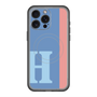 スリムプロテクションプレミアムケース with MagSafe［ オリジナル - initial color line - H blue ］