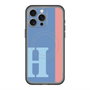 スリムプロテクションプレミアムケース with MagSafe［ オリジナル - initial color line - H blue ］