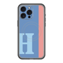 スリムプロテクションプレミアムケース with MagSafe［ オリジナル - initial color line - H blue ］