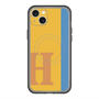 スリムプロテクションプレミアムケース with MagSafe［ オリジナル - initial color line - H orange ］