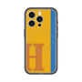スリムプロテクションプレミアムケース with MagSafe［ オリジナル - initial color line - H orange ］
