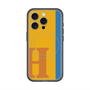 スリムプロテクションプレミアムケース with MagSafe［ オリジナル - initial color line - H orange ］