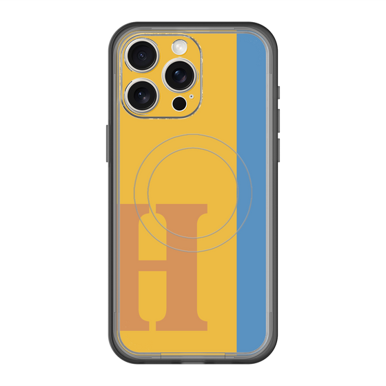 スリムプロテクションプレミアムケース with MagSafe［ オリジナル - initial color line - H orange ］