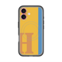 スリムプロテクションプレミアムケース with MagSafe［ オリジナル - initial color line - H orange ］