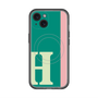スリムプロテクションプレミアムケース with MagSafe［ オリジナル - initial color line - H green ］