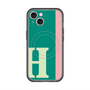 スリムプロテクションプレミアムケース with MagSafe［ オリジナル - initial color line - H green ］