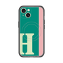 スリムプロテクションプレミアムケース with MagSafe［ オリジナル - initial color line - H green ］