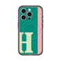 スリムプロテクションプレミアムケース with MagSafe［ オリジナル - initial color line - H green ］