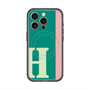 スリムプロテクションプレミアムケース with MagSafe［ オリジナル - initial color line - H green ］