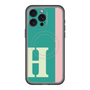 スリムプロテクションプレミアムケース with MagSafe［ オリジナル - initial color line - H green ］