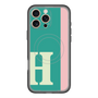 スリムプロテクションプレミアムケース with MagSafe［ オリジナル - initial color line - H green ］