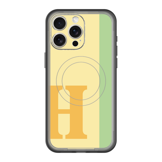 スリムプロテクションプレミアムケース with MagSafe［ オリジナル - initial color line - H yellow ］