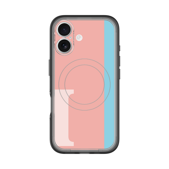 スリムプロテクションプレミアムケース with MagSafe［ オリジナル - initial color line - I pink ］