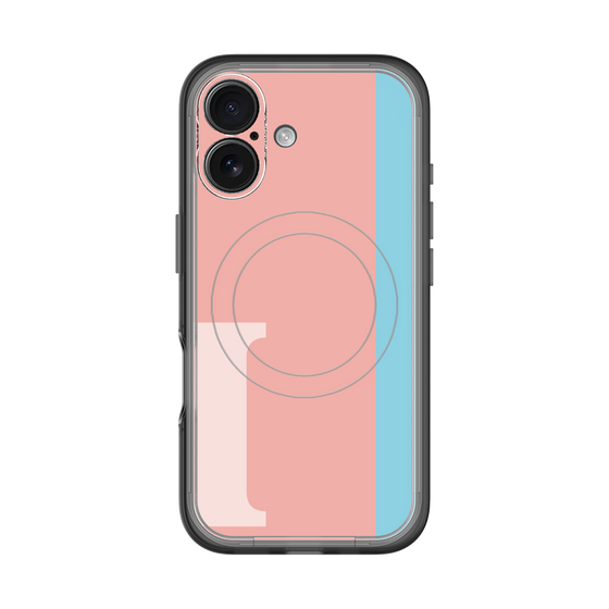 スリムプロテクションプレミアムケース with MagSafe［ オリジナル - initial color line - I pink ］