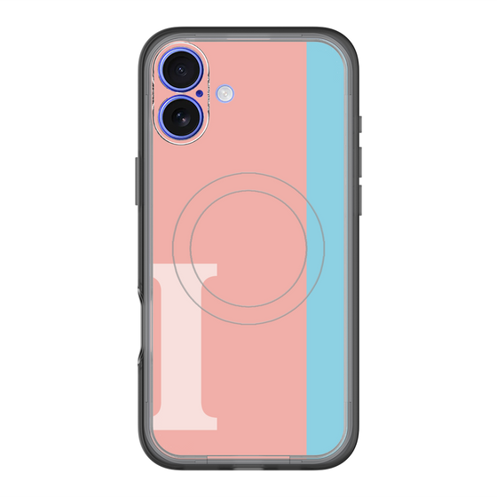 スリムプロテクションプレミアムケース with MagSafe［ オリジナル - initial color line - I pink ］