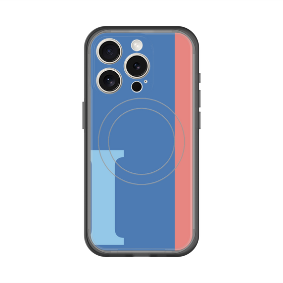 スリムプロテクションプレミアムケース with MagSafe［ オリジナル - initial color line - I blue ］