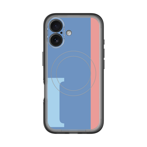 スリムプロテクションプレミアムケース with MagSafe［ オリジナル - initial color line - I blue ］