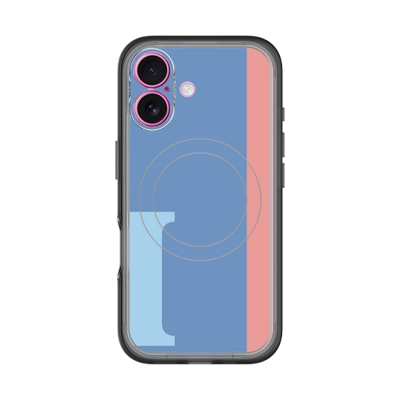 スリムプロテクションプレミアムケース with MagSafe［ オリジナル - initial color line - I blue ］