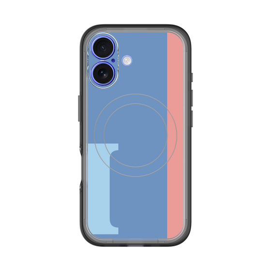スリムプロテクションプレミアムケース with MagSafe［ オリジナル - initial color line - I blue ］
