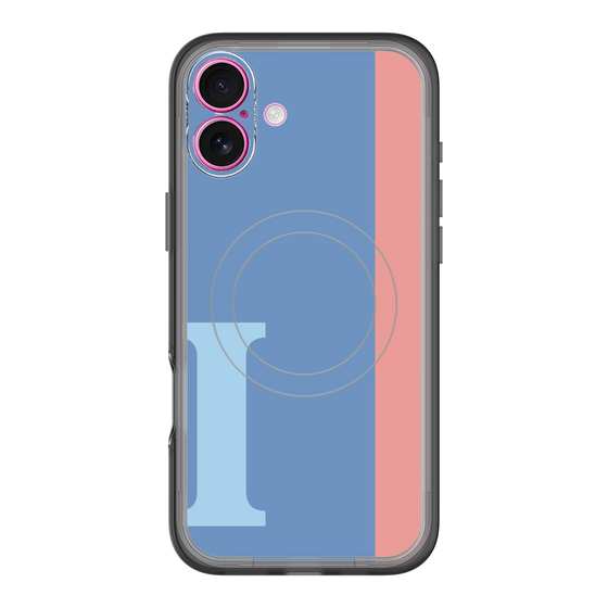 スリムプロテクションプレミアムケース with MagSafe［ オリジナル - initial color line - I blue ］