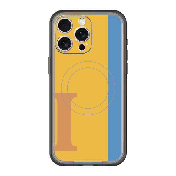 スリムプロテクションプレミアムケース with MagSafe［ オリジナル - initial color line - I orange ］