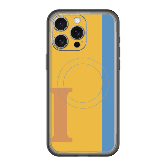 スリムプロテクションプレミアムケース with MagSafe［ オリジナル - initial color line - I orange ］