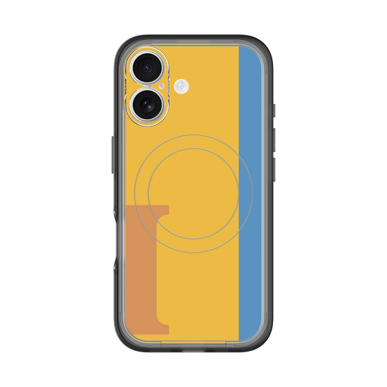 スリムプロテクションプレミアムケース with MagSafe［ オリジナル - initial color line - I orange ］