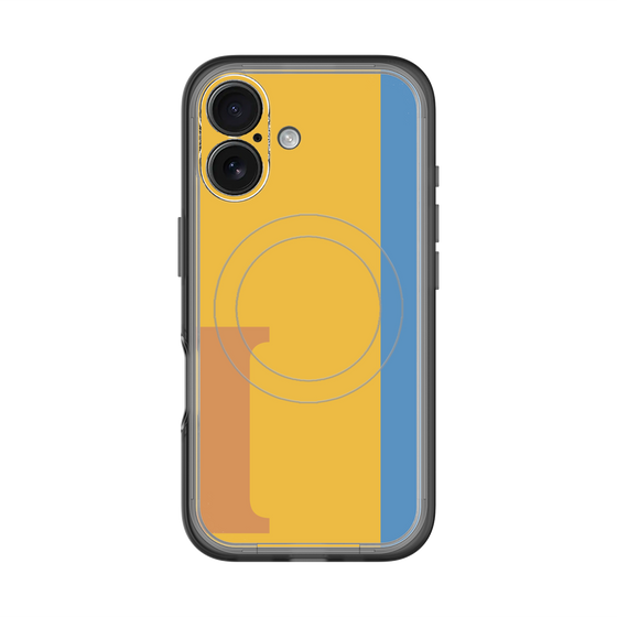 スリムプロテクションプレミアムケース with MagSafe［ オリジナル - initial color line - I orange ］