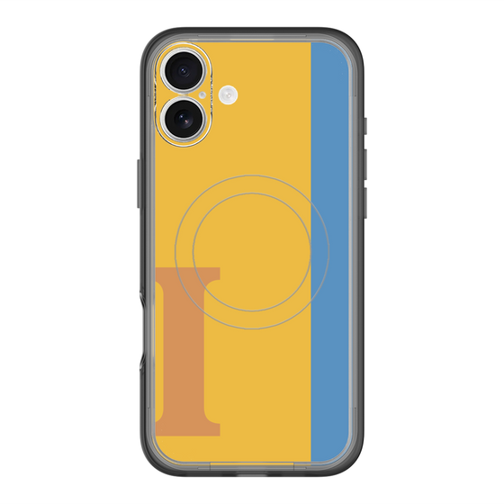 スリムプロテクションプレミアムケース with MagSafe［ オリジナル - initial color line - I orange ］