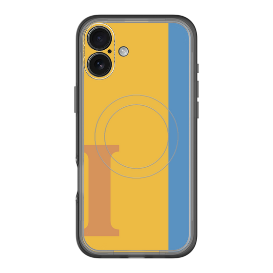 スリムプロテクションプレミアムケース with MagSafe［ オリジナル - initial color line - I orange ］