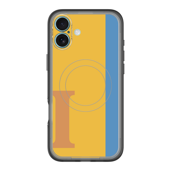 スリムプロテクションプレミアムケース with MagSafe［ オリジナル - initial color line - I orange ］