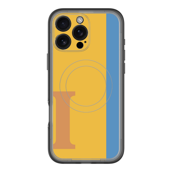 スリムプロテクションプレミアムケース with MagSafe［ オリジナル - initial color line - I orange ］