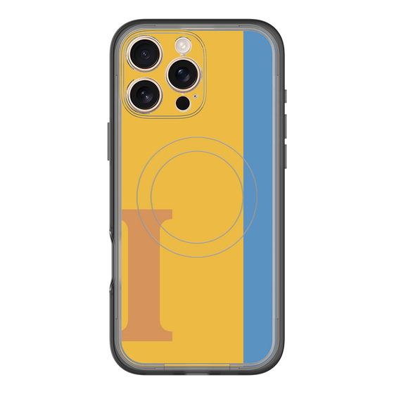 スリムプロテクションプレミアムケース with MagSafe［ オリジナル - initial color line - I orange ］