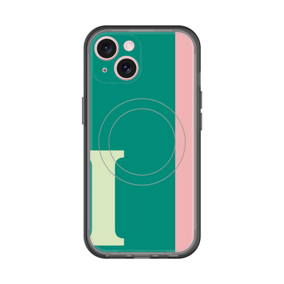 スリムプロテクションプレミアムケース with MagSafe［ オリジナル - initial color line - I green ］