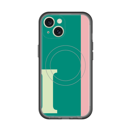 スリムプロテクションプレミアムケース with MagSafe［ オリジナル - initial color line - I green ］