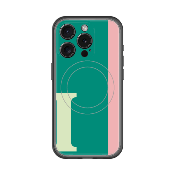 スリムプロテクションプレミアムケース with MagSafe［ オリジナル - initial color line - I green ］
