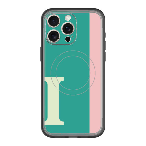 スリムプロテクションプレミアムケース with MagSafe［ オリジナル - initial color line - I green ］