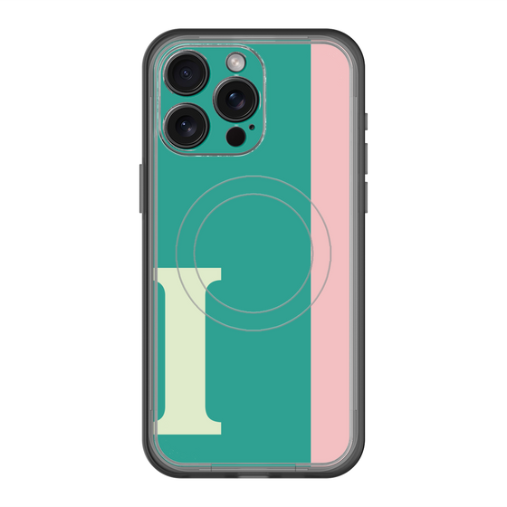 スリムプロテクションプレミアムケース with MagSafe［ オリジナル - initial color line - I green ］