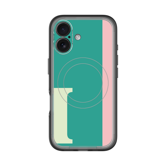 スリムプロテクションプレミアムケース with MagSafe［ オリジナル - initial color line - I green ］