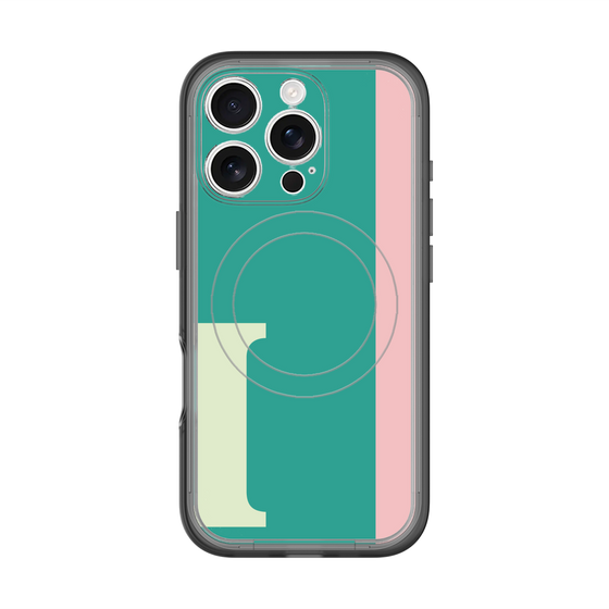 スリムプロテクションプレミアムケース with MagSafe［ オリジナル - initial color line - I green ］