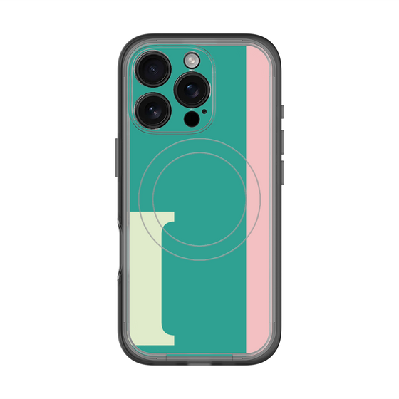 スリムプロテクションプレミアムケース with MagSafe［ オリジナル - initial color line - I green ］