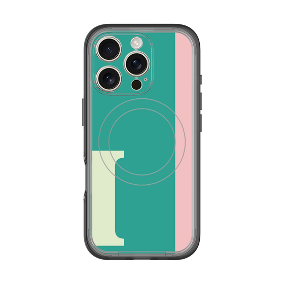 スリムプロテクションプレミアムケース with MagSafe［ オリジナル - initial color line - I green ］