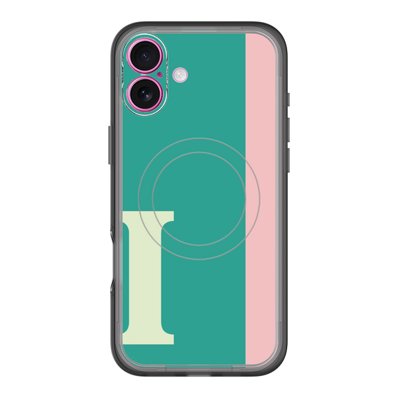 スリムプロテクションプレミアムケース with MagSafe［ オリジナル - initial color line - I green ］