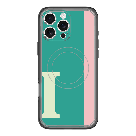 スリムプロテクションプレミアムケース with MagSafe［ オリジナル - initial color line - I green ］