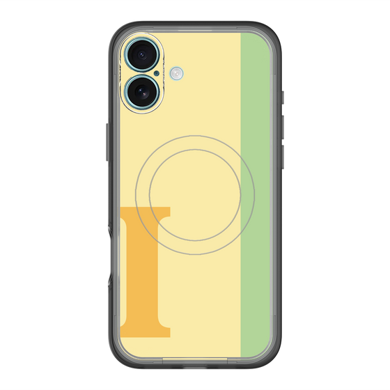 スリムプロテクションプレミアムケース with MagSafe［ オリジナル - initial color line - I yellow ］