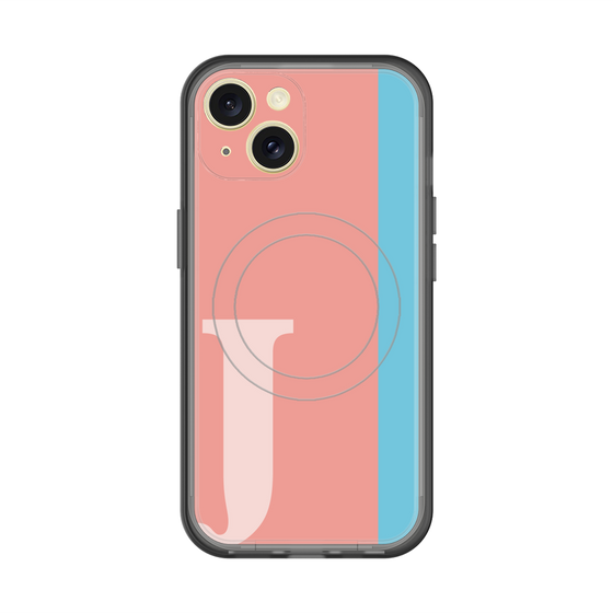 スリムプロテクションプレミアムケース with MagSafe［ オリジナル - initial color line - J pink ］