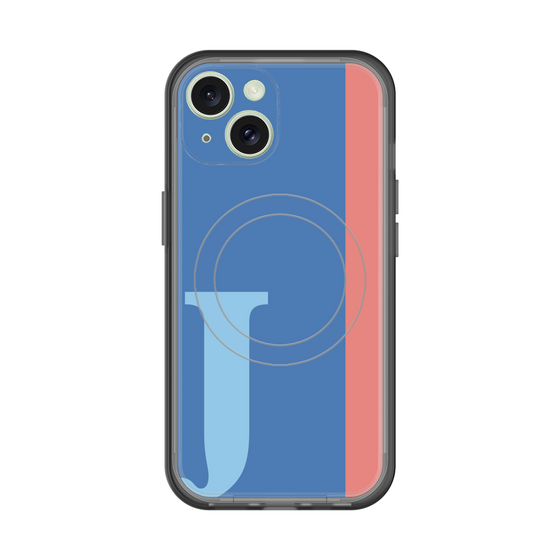 スリムプロテクションプレミアムケース with MagSafe［ オリジナル - initial color line - J blue ］